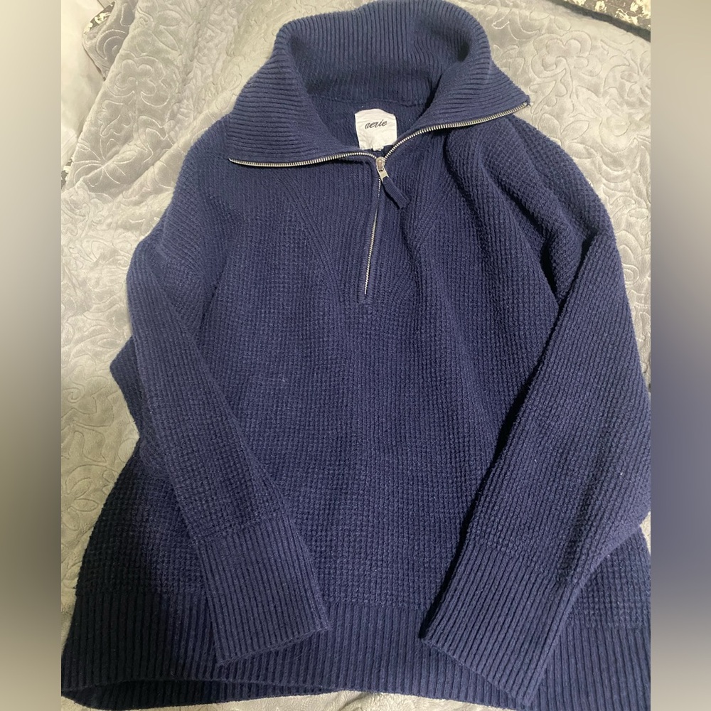 Aerie Quarter Zip Up Sweater
